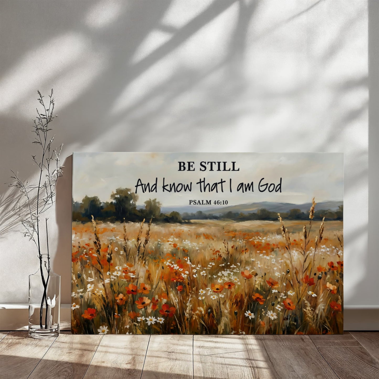 Be Still And Know That I Am God Canvas – Psalm 46:10 Wall Art 36 x 24