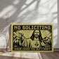 No Soliciting – Jesus Loves You But I Don't Christian Canvas Wall Art