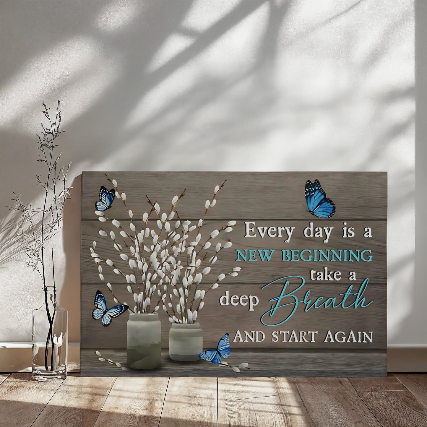 Every Day Is A New Beginning Wall Art – Inspirational Home Decor 36x24