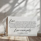 Love Never Fails Canvas Wall Art – 1 Corinthians 13 Christian Home Decor 35" x 24"