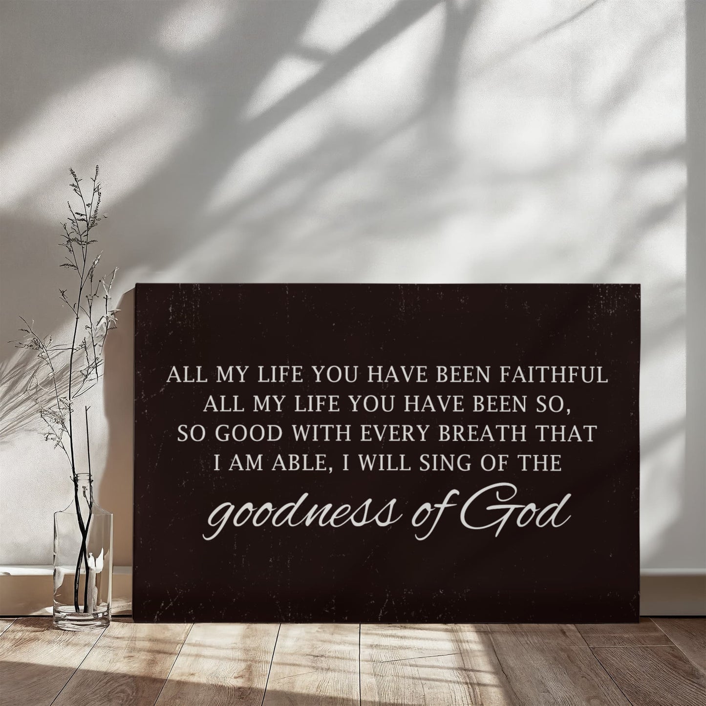 Goodness of God Lyrics Canvas – Christian Wall Art 36" x 24"