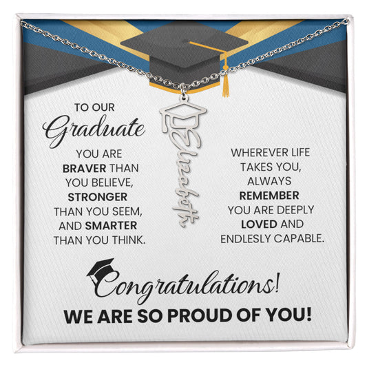 Graduation Necklace for Graduate | Proud of You Graduation Gift