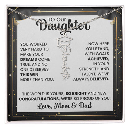 To Our Daughter Graduation Necklace – Proud of You Always