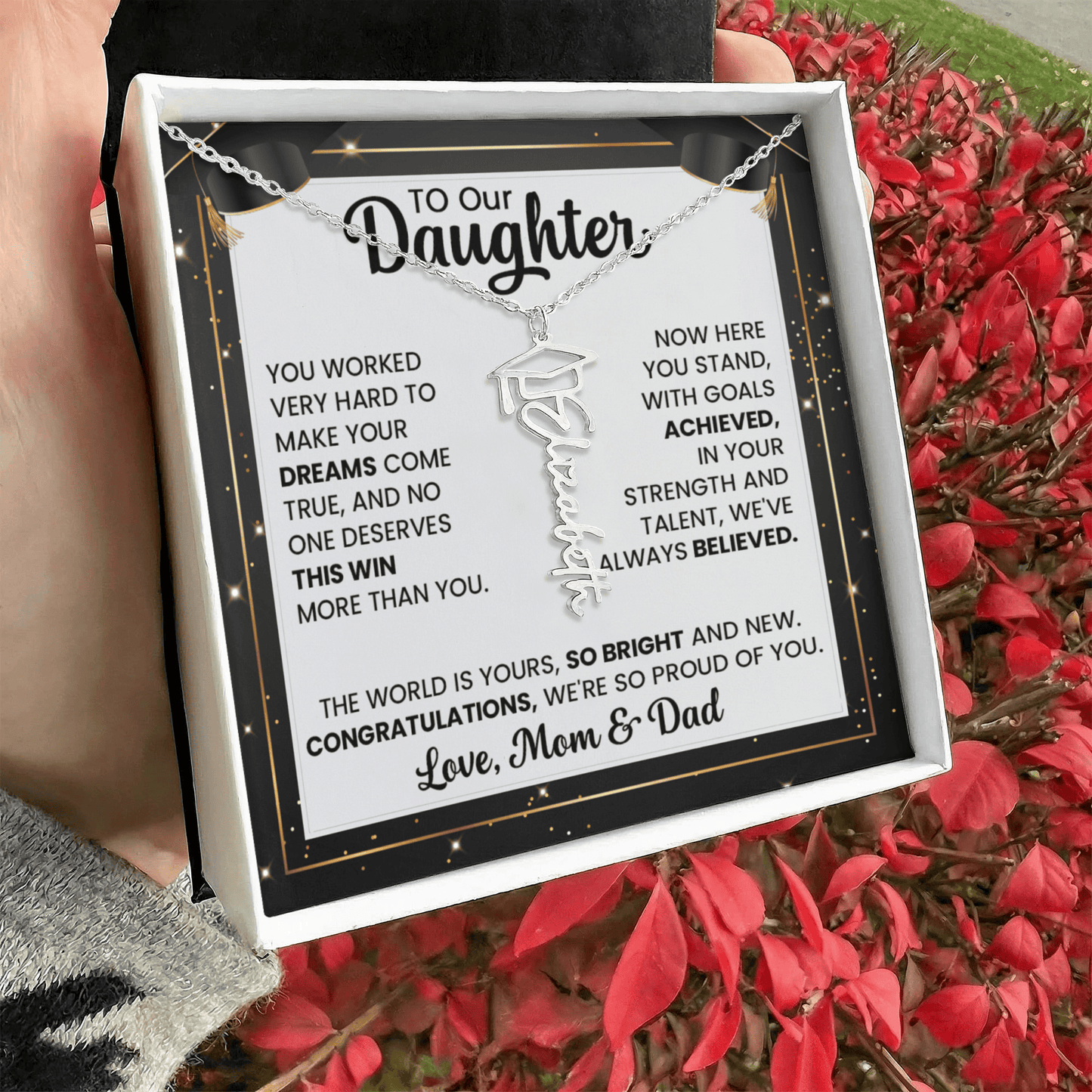 To Our Daughter Graduation Necklace – Proud of You Always