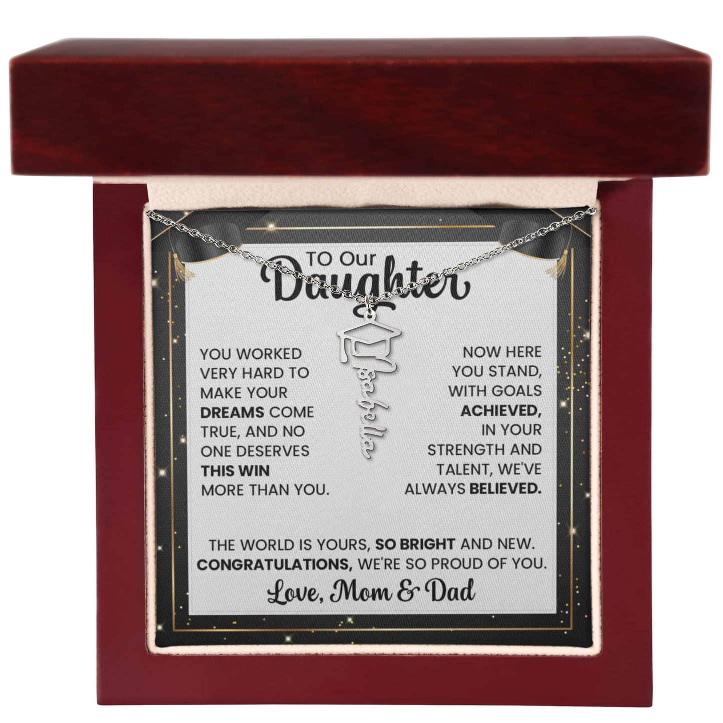 To Our Daughter Graduation Necklace – Proud of You Always