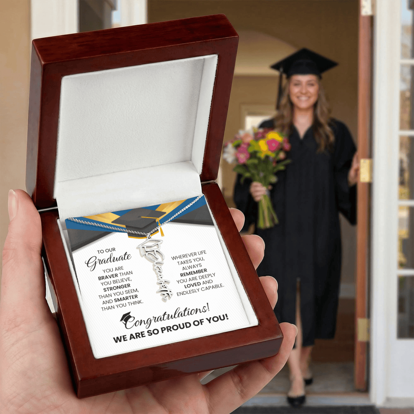 Graduation Necklace for Graduate | Proud of You Graduation Gift