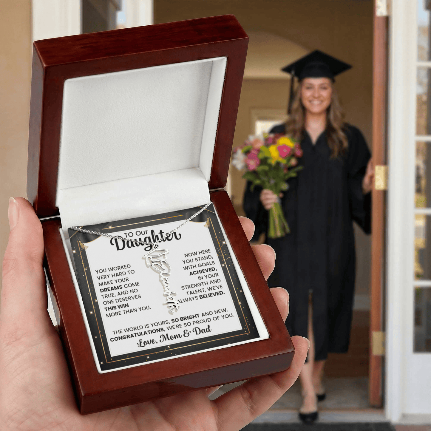 To Our Daughter Graduation Necklace – Proud of You Always