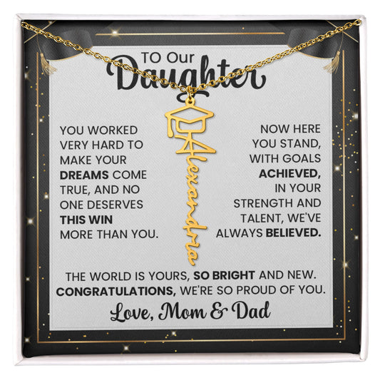 To Our Daughter Graduation Necklace – Proud of You Always