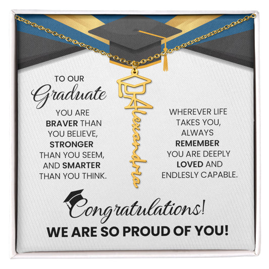 Graduation Necklace for Graduate | Proud of You Graduation Gift