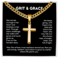 Artisan Cross Necklace with Cuban Link – Symbol of Faith, Strength & Protection