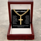 Artisan Cross Necklace with Cuban Link – Symbol of Faith, Strength & Protection