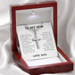 To My Son – You Never Have to Carry It Alone Cross Necklace
