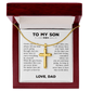 To My Son – You Never Have to Carry It Alone Cross Necklace