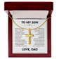 To My Son – Watching You Grow Cross Necklace