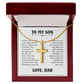 To My Son – A Part of Me Will Always Be With You Cross Necklace