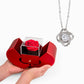 Love Knot Necklace in Red Rose Box – Romantic Gift for Her