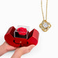 Love Knot Necklace in Red Rose Box – Romantic Gift for Her