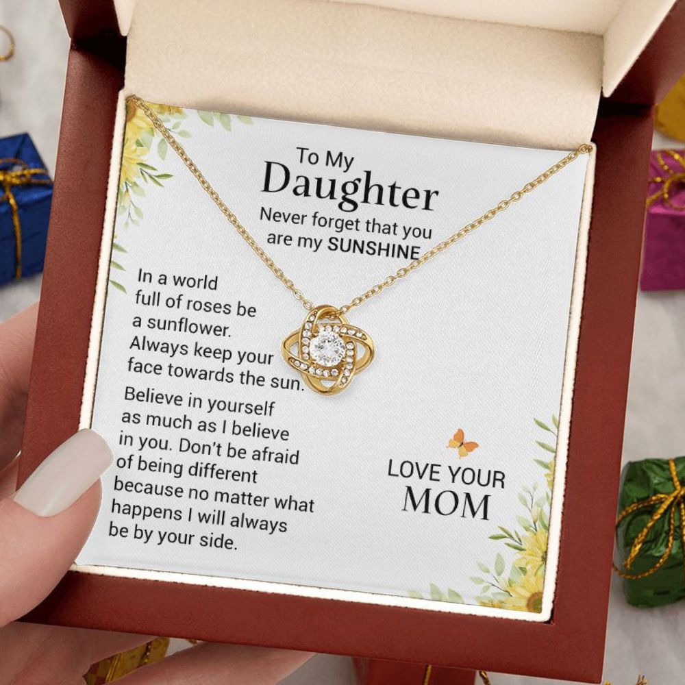 You Are My Sunshine Mother Daughter Necklace Set