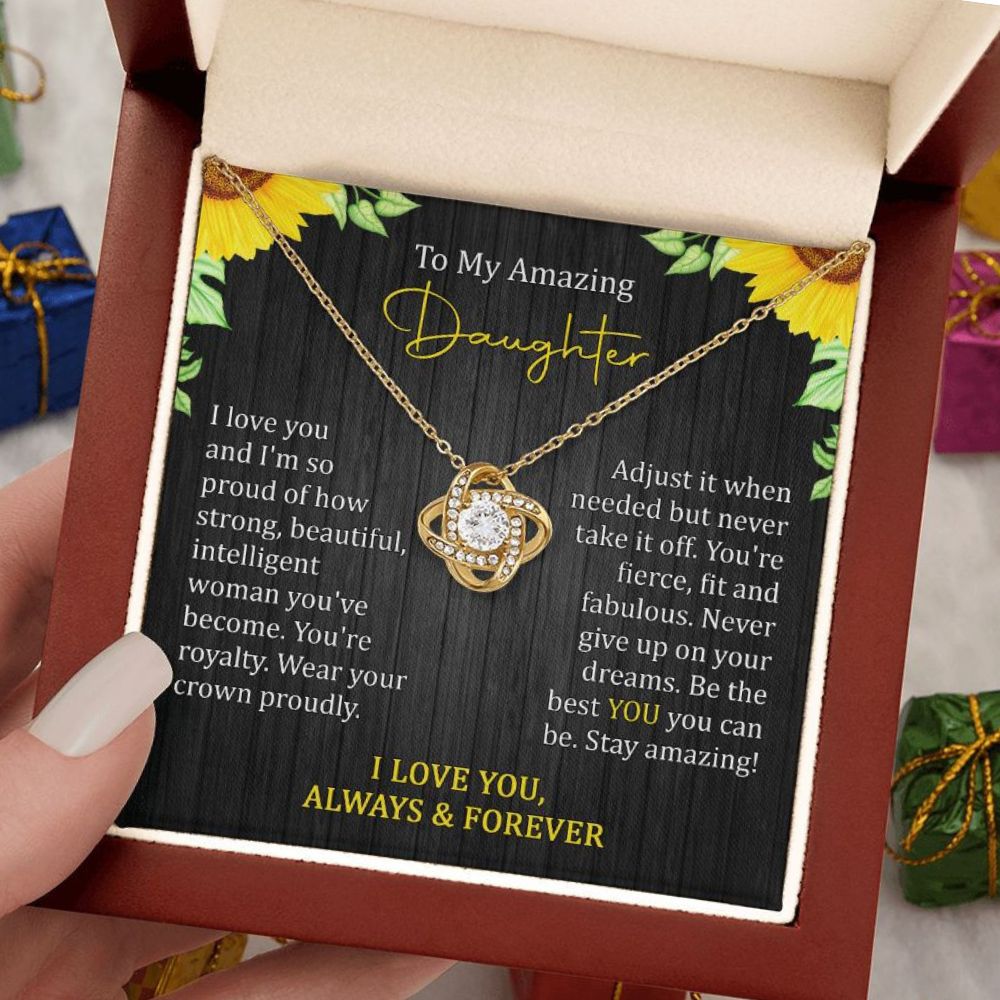 To My Amazing Daughter – I Love You Forever Necklace