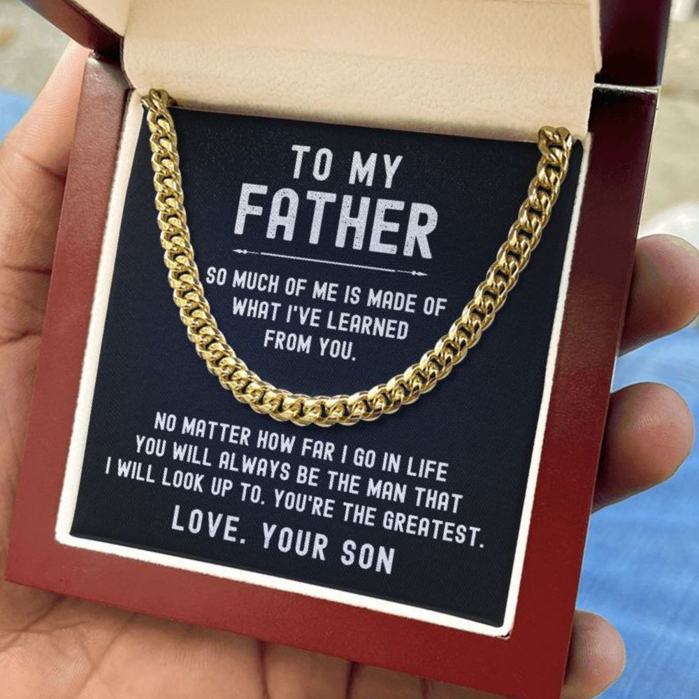 To My Father - What I've Learned From You (Cuban Link Necklace)