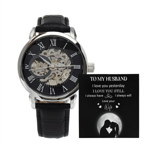 To My Husband - I Love You Yesterday (Men's Watch)