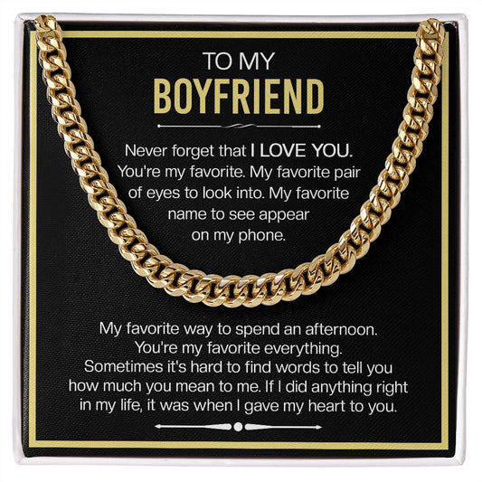 Boyfriend - Never Forget That I Love you (Cuban Link Chain)