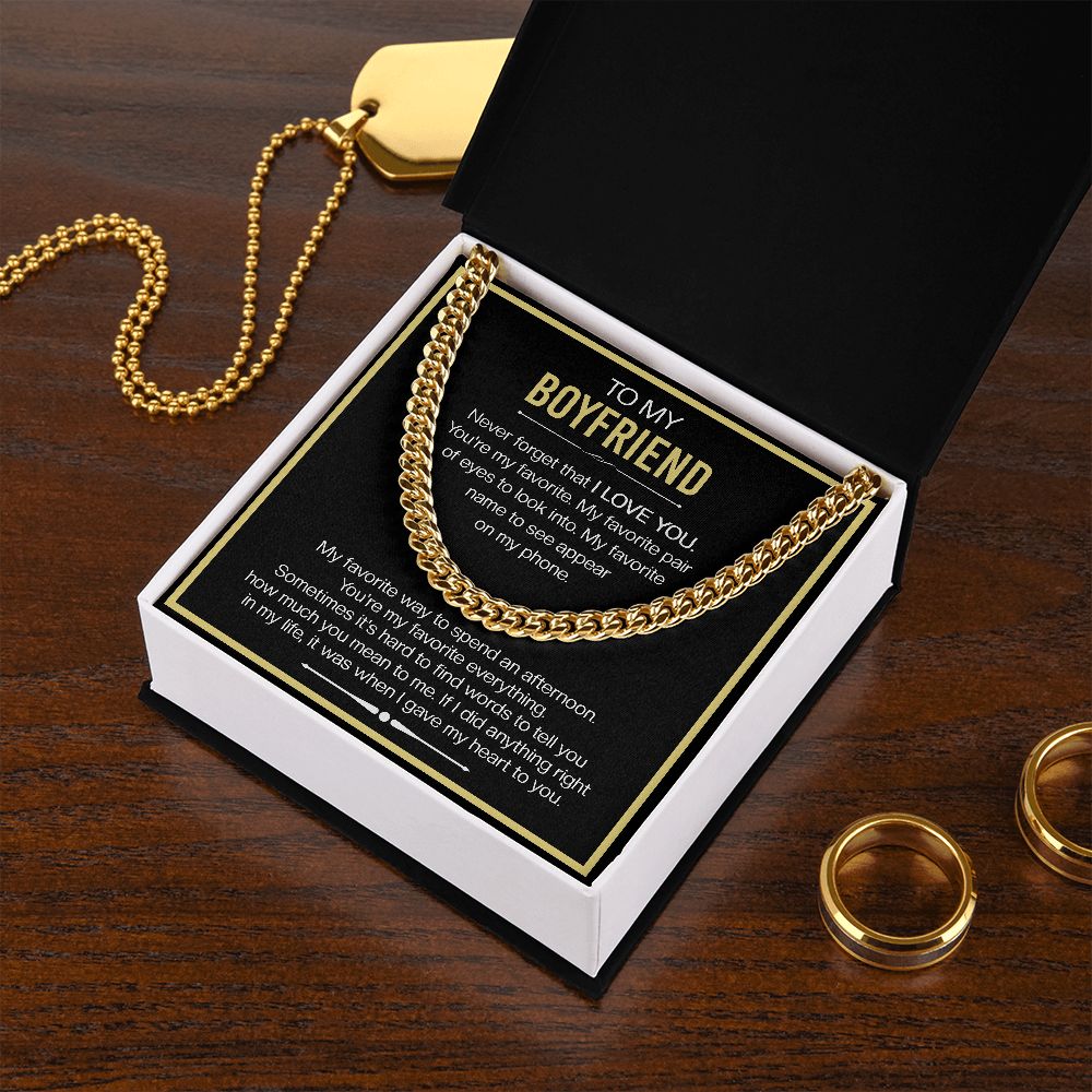 Boyfriend - Never Forget That I Love you (Cuban Link Chain)