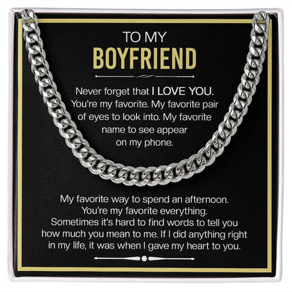 Boyfriend - Never Forget That I Love you (Cuban Link Chain)