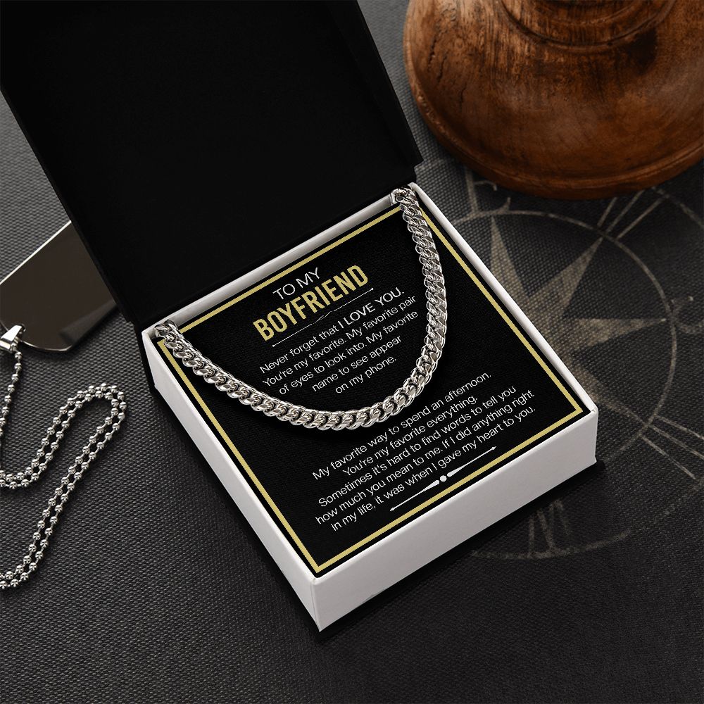 Boyfriend - Never Forget That I Love you (Cuban Link Chain)