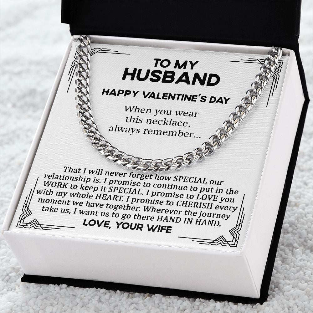 To My Husband When you Wear This Necklace Happy Valentine s Day