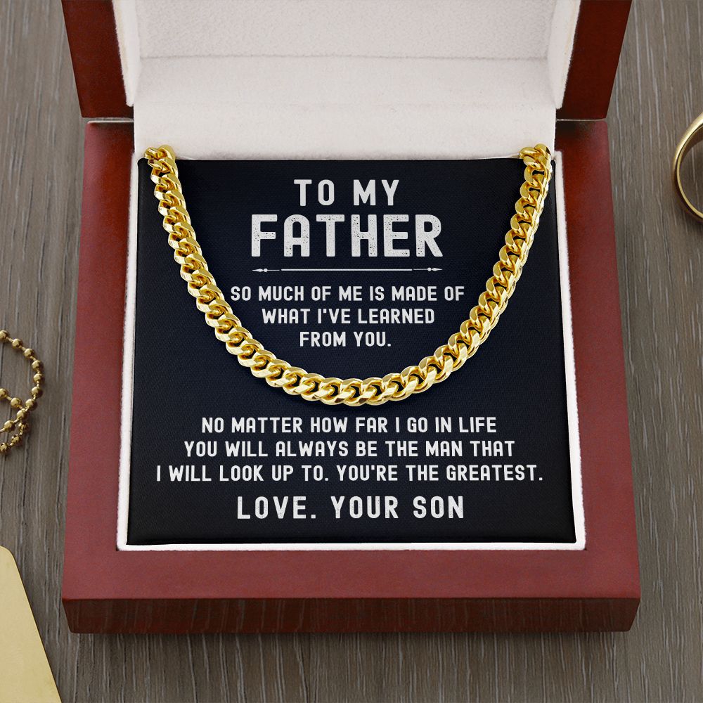 To My Father - What I've Learned From You (Cuban Link Necklace)