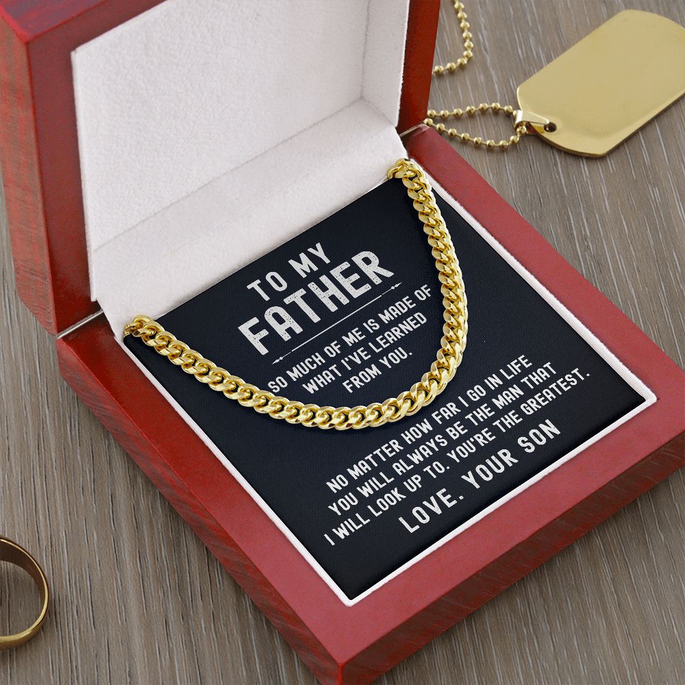 To My Father - What I've Learned From You (Cuban Link Necklace)