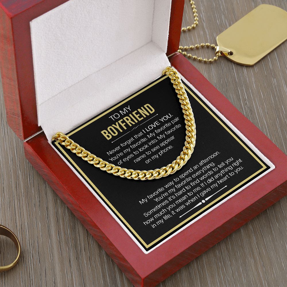 Boyfriend - Never Forget That I Love you (Cuban Link Chain)