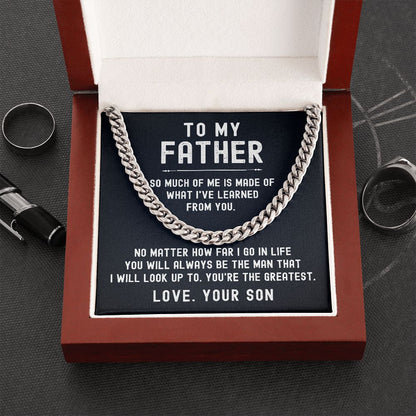 To My Father - What I've Learned From You (Cuban Link Necklace)
