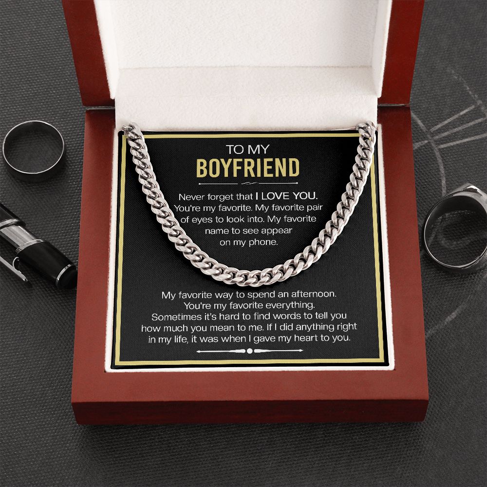 Boyfriend - Never Forget That I Love you (Cuban Link Chain)