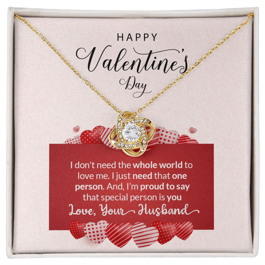 Happy Valentines Day - Love Your Husband (Necklace)
