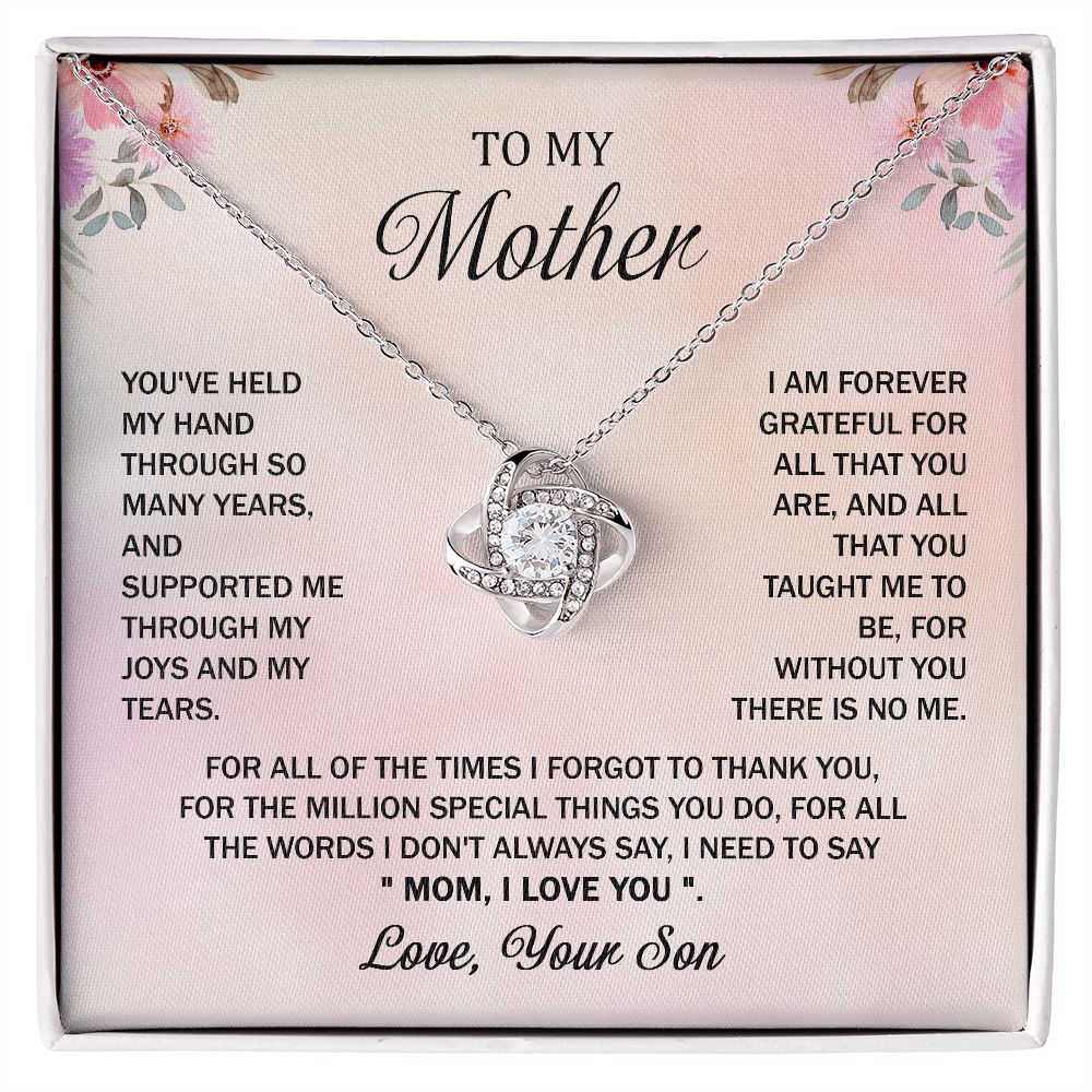 Mother I Love You (Love Knot Necklace)