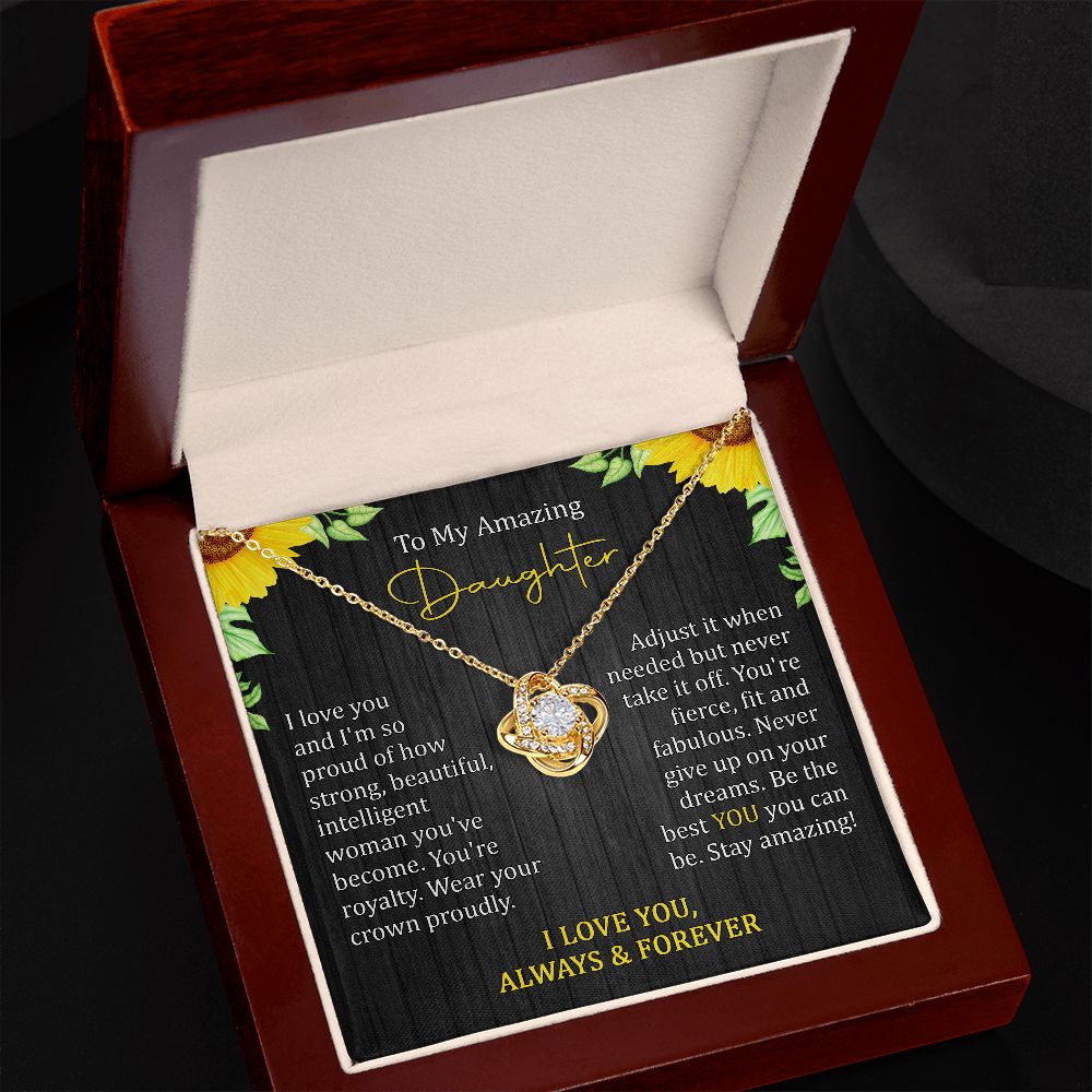 To My Amazing Daughter – I Love You Forever Necklace