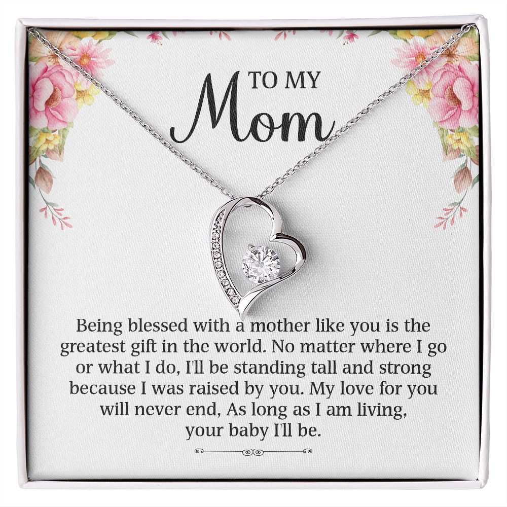 Best Mom Ever Necklace, Mom Gift from Son/Daughter, Mother's Day Gift 18K Yellow Gold Finish / Luxury Box