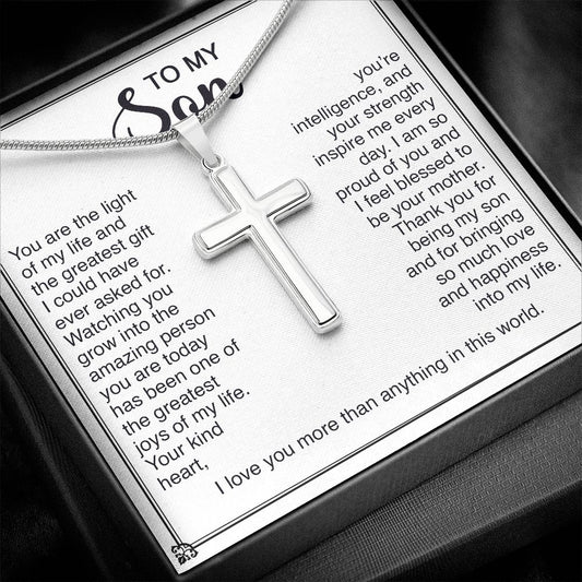 To My Son - You Are The Light Of My Life (Cross Necklace)
