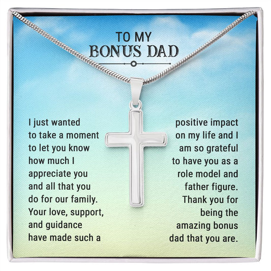 Bonus Dad Gift - Your Love, Support, & Guidance (Cross Necklace)