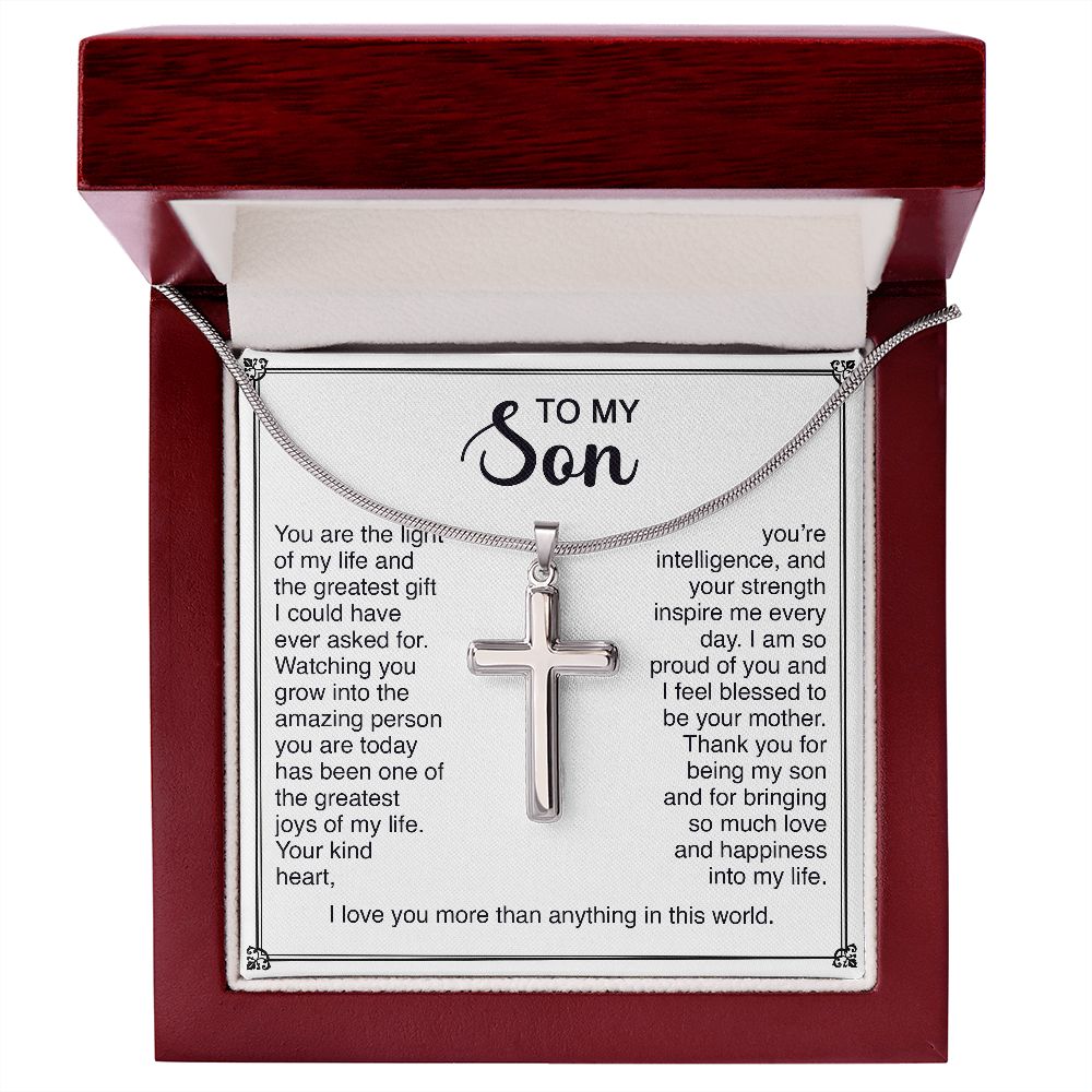 To My Son - You Are The Light Of My Life (Cross Necklace)